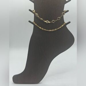 Elegant Gold Ankle Bracelet Set